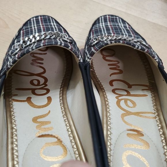 Sam Edelman Lorenzo Plaid Chain Loafer Fabric Career Wardrove Staple 7.5M/37.5 - Picture 10 of 13